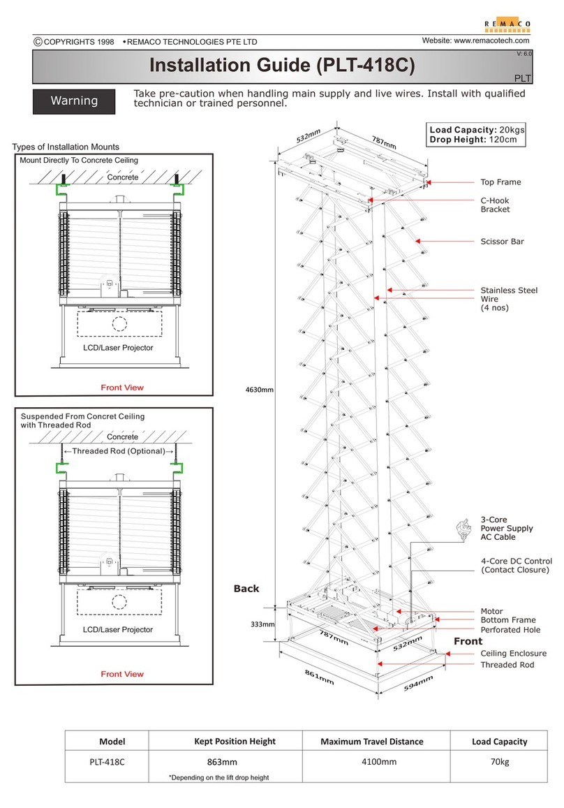 Remaco PLT-418C installation guide