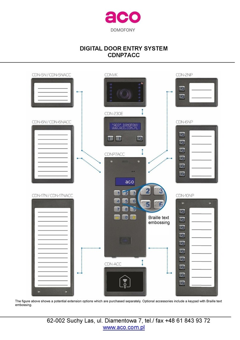 ACO CDNP7ACC User manual