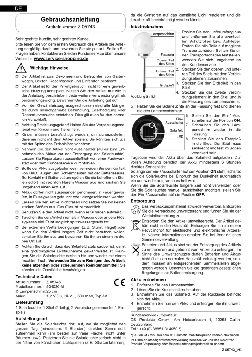 DS Produkte Z 05743 User manual