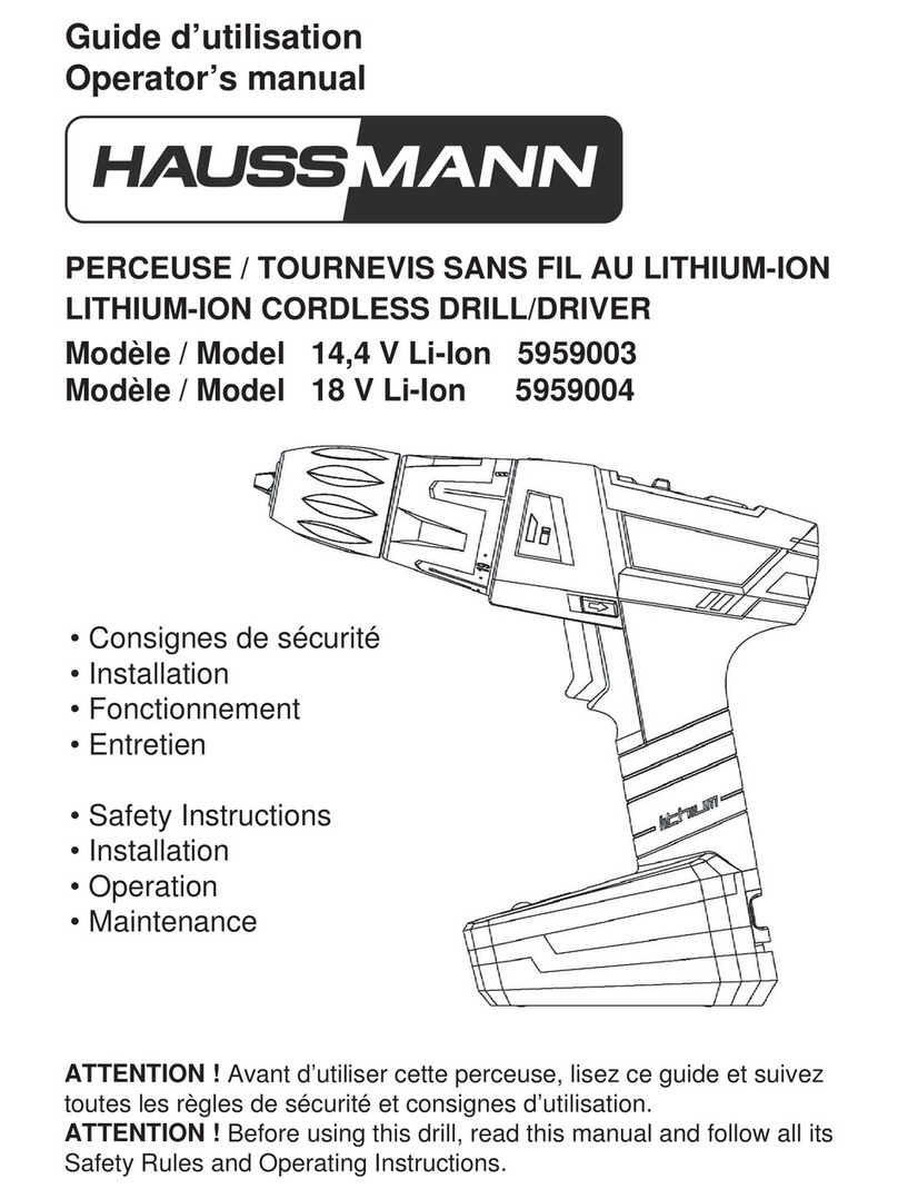 Haussmann J0Z-SP15-1314 Operator's manual