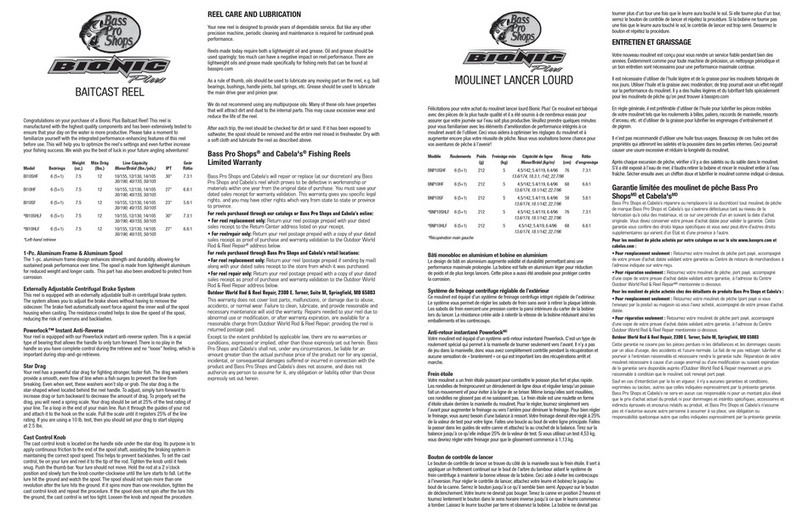 Bass Pro Shops Bionic Plus BI10SHF quick start guide