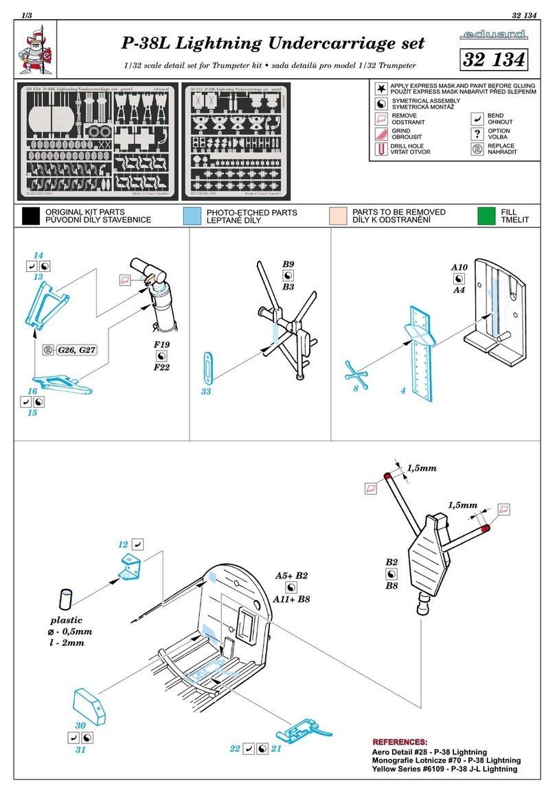 Eduard P-38L Lightning Undercarriage set User manual