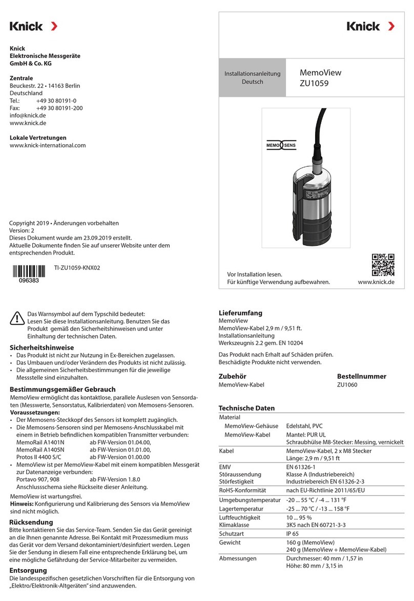 Knick MemoView ZU1059 installation guide
