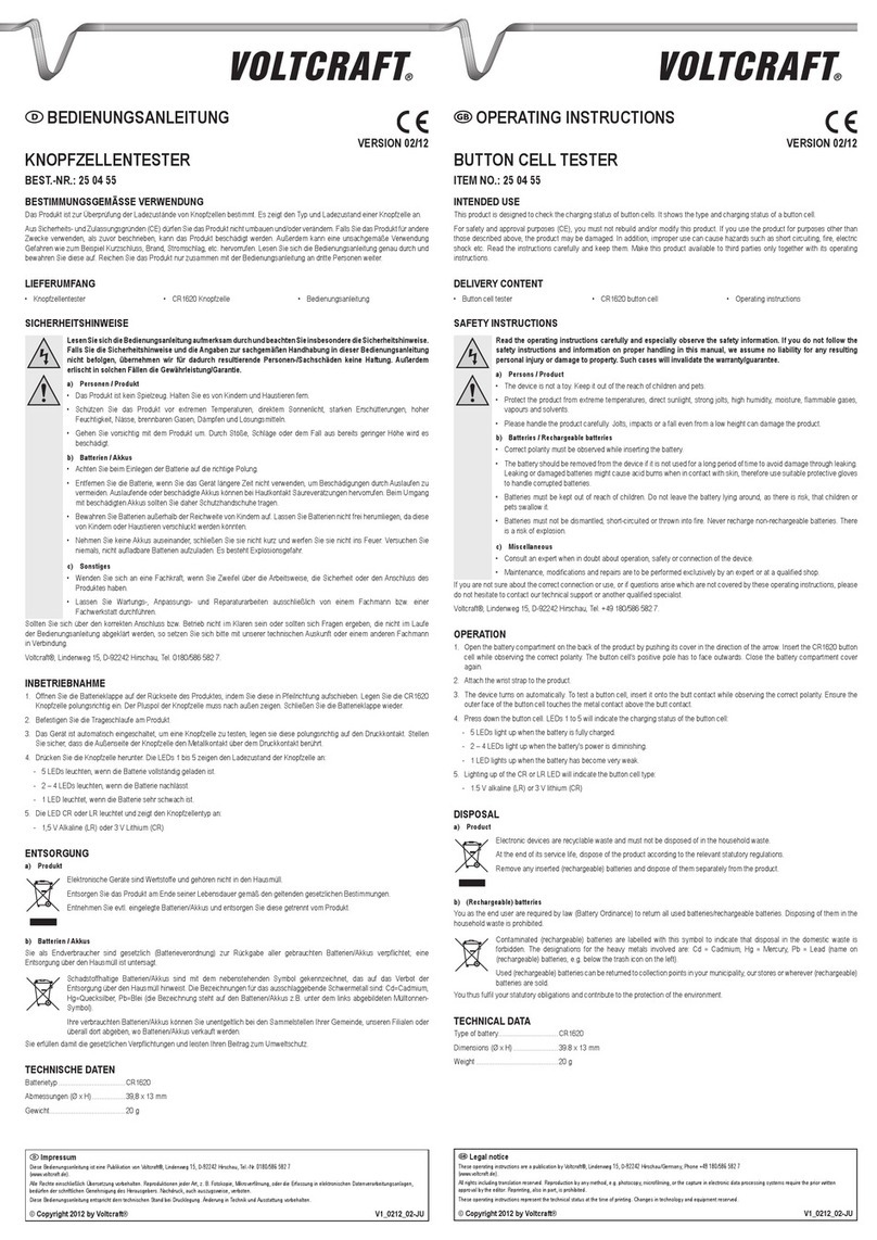 VOLTCRAFT 25 04 55 User manual