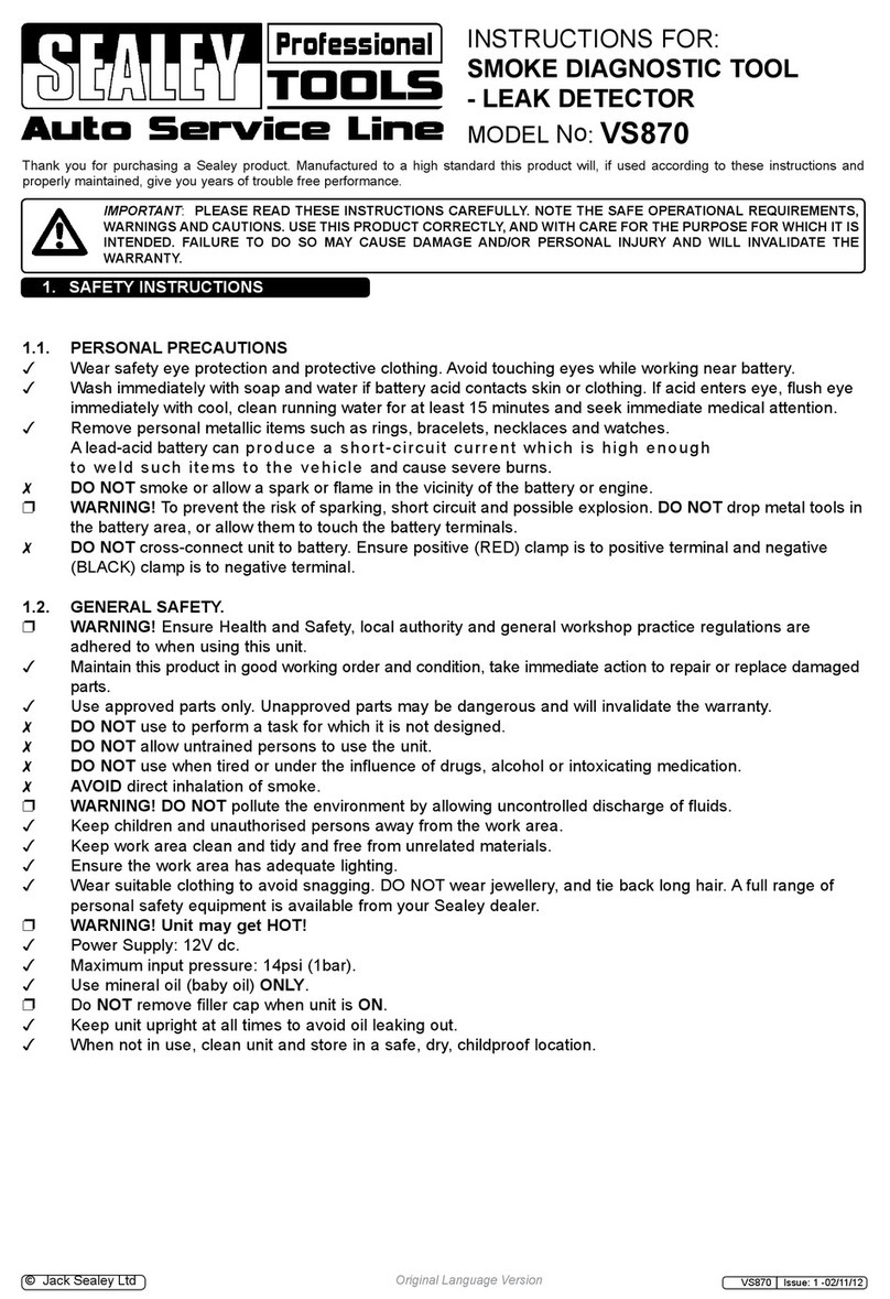 Sealey Auto Service Series instructions Sealey Auto Service Series instructions