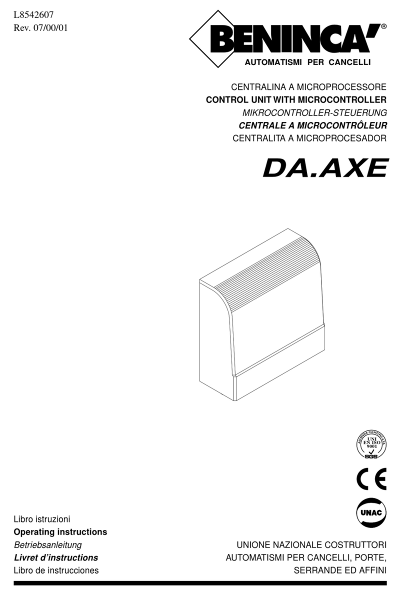 Beninca DA.AXE operating instructions