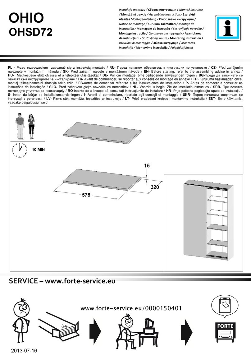 Forte OHIO OHSD72 Assembling Instruction