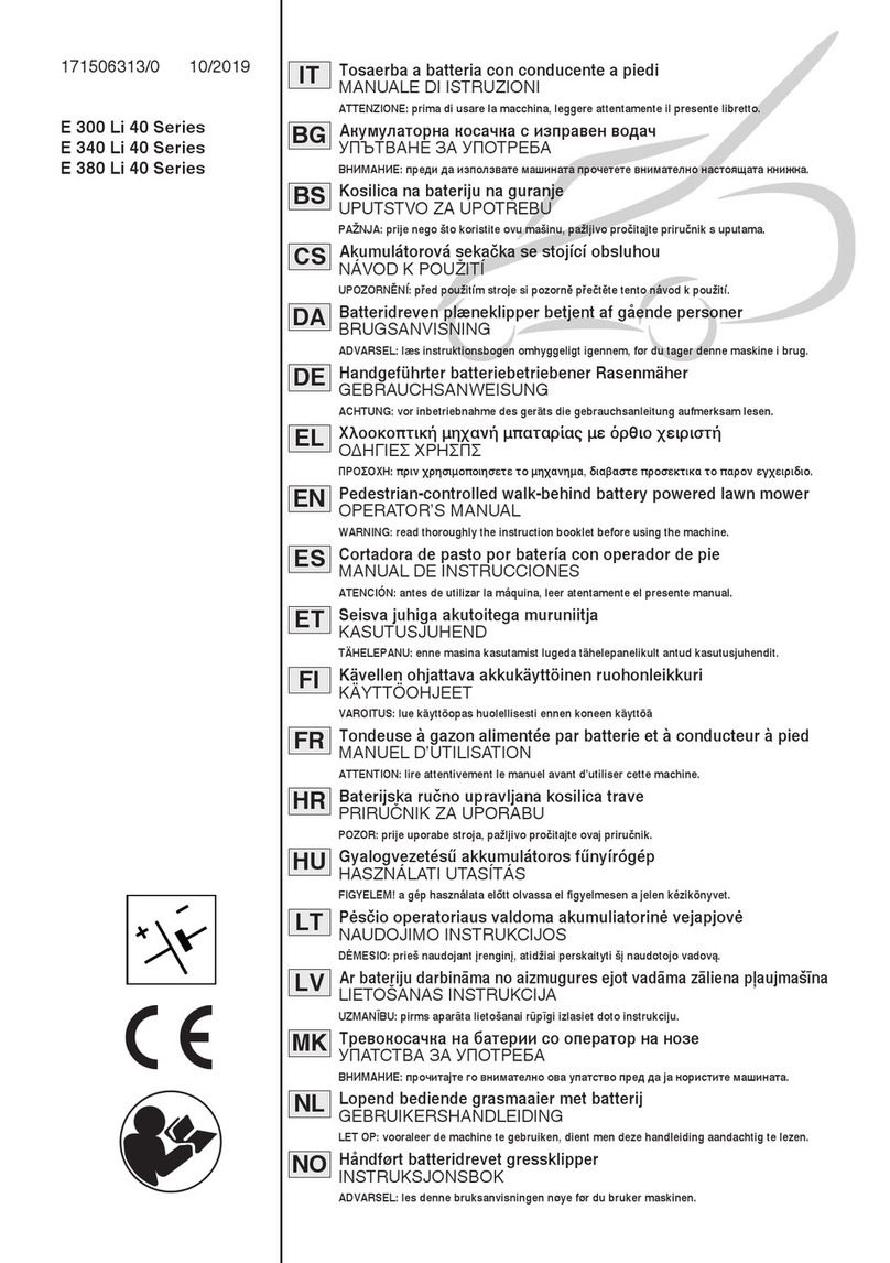 ST. SpA E 300 Li 40 Series Operator's manual