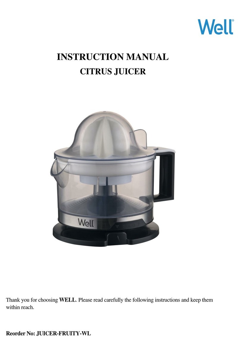 Well JUICER-FRUITY-WL instruction manual