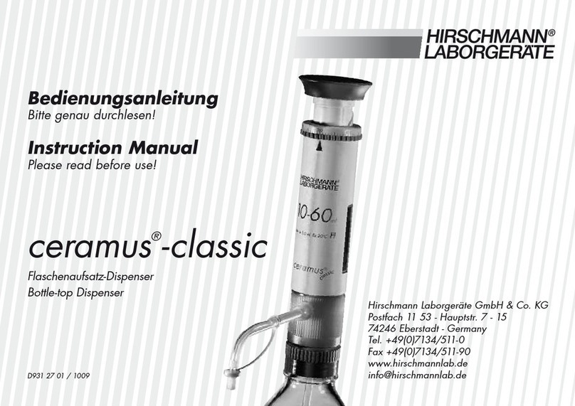 Hirschmann Laborgeräte ceramus-classic instruction manual Hirschmann Laborgeräte ceramus-classic instruction manual
