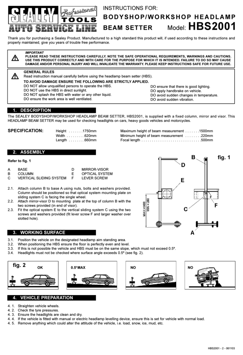 Sealey Auto Service Series User manual