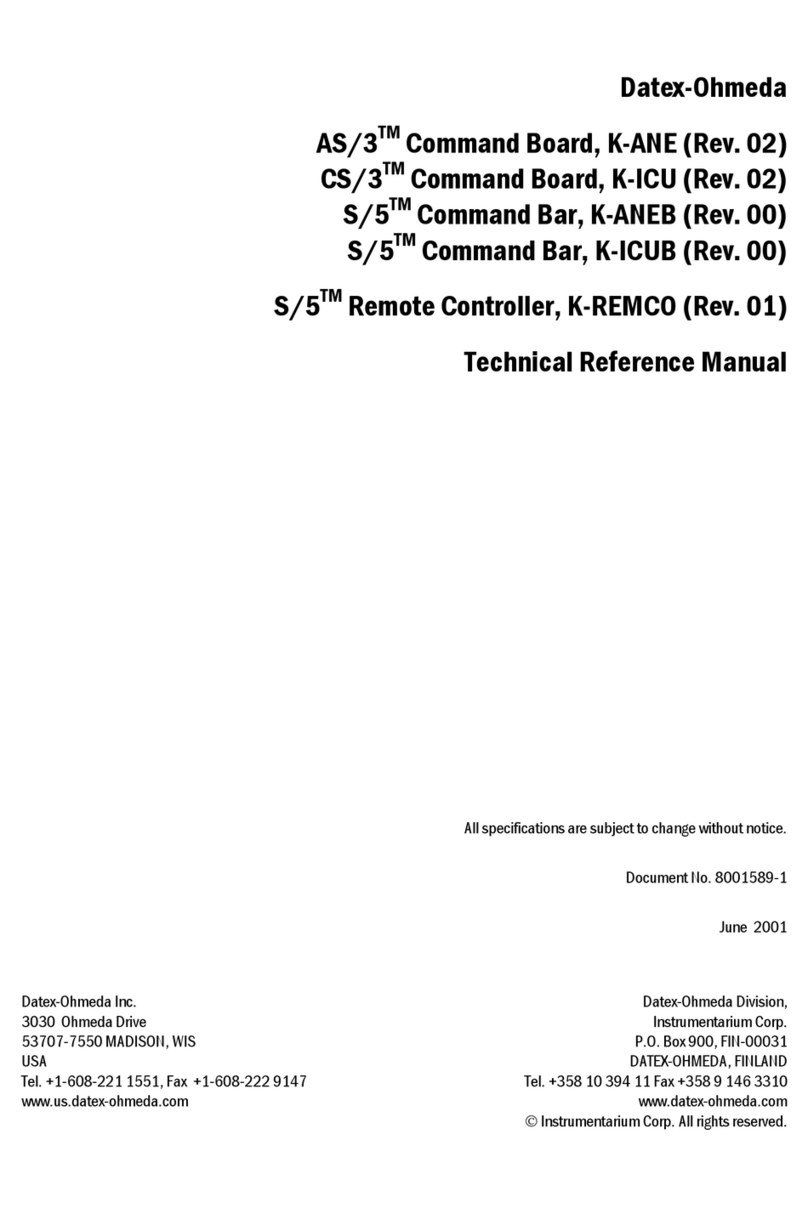 Datex-Ohmeda AS/3 K-ANE Product manual