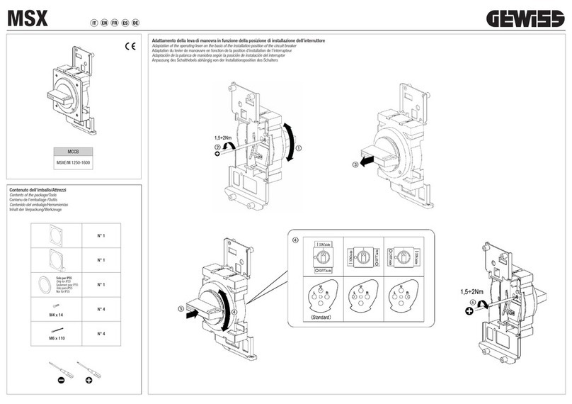 Gewiss MSXE/M 1250 User manual