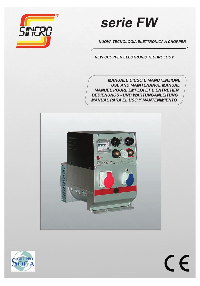 Soga sincro FW Series Use and maintenance manual