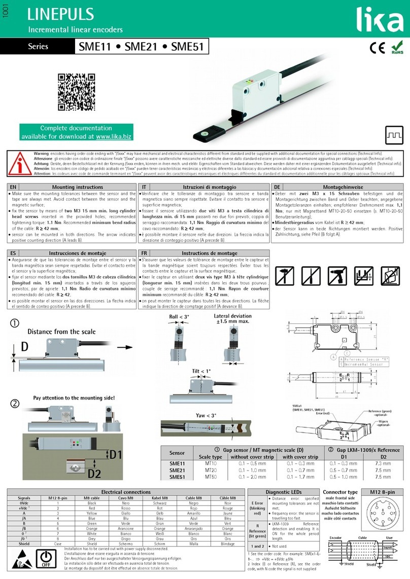 Lika SME11 Mounting instructions