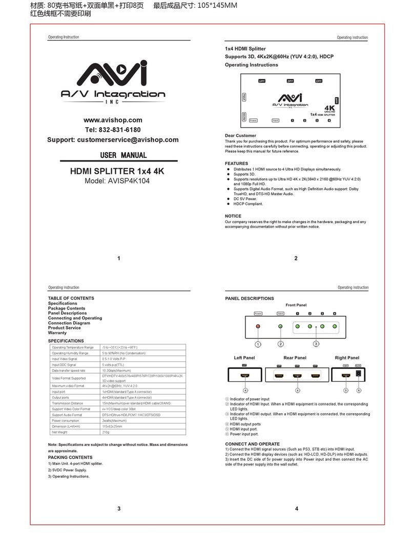 AVI AVISP4K104 User manual