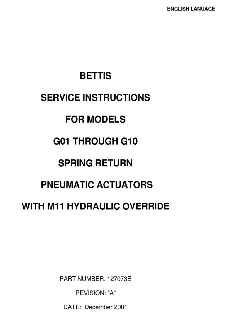 Bettis G01 SR Series Service instructions
