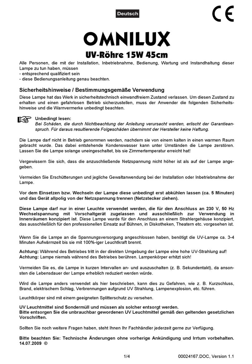 Omnilux UV-tube manual