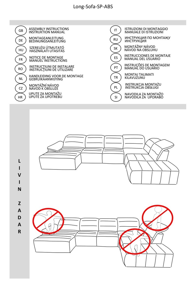 livin Long-Sofa-SP-ABS Assembly instructions