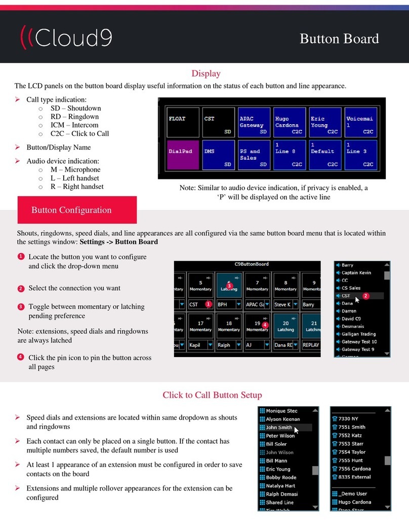 Cloud-9 Button Board User manual