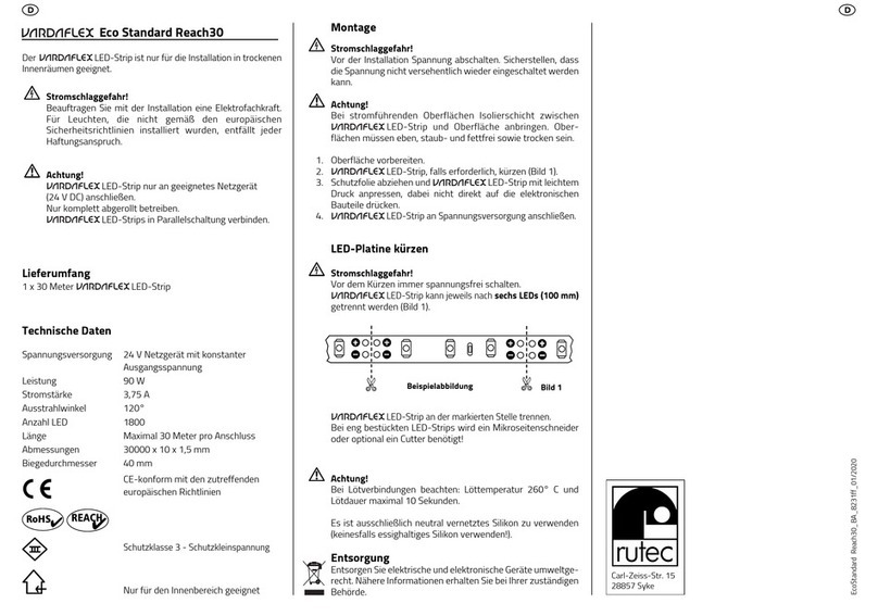 RUTEC VARDAflex Eco Standard Reach30 User manual