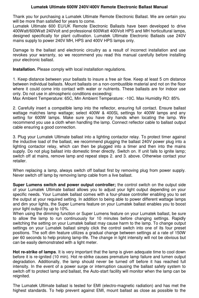 Lumatek Ultimate User manual