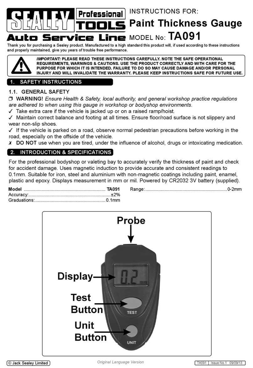 Sealey Auto Service Series User manual