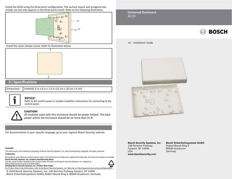 Bosch AE20 installation guide Bosch AE20 installation guide