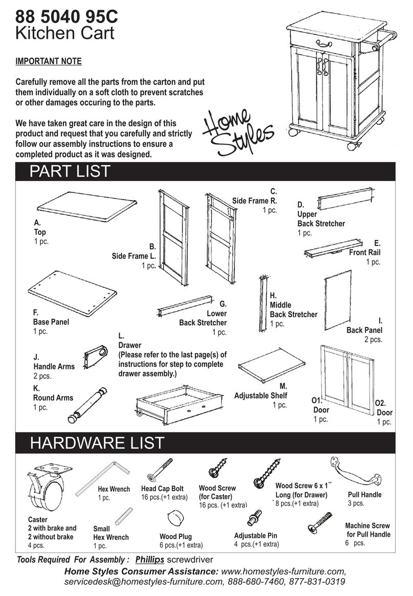 Home Styles 88 5040 95C Assembly instructions