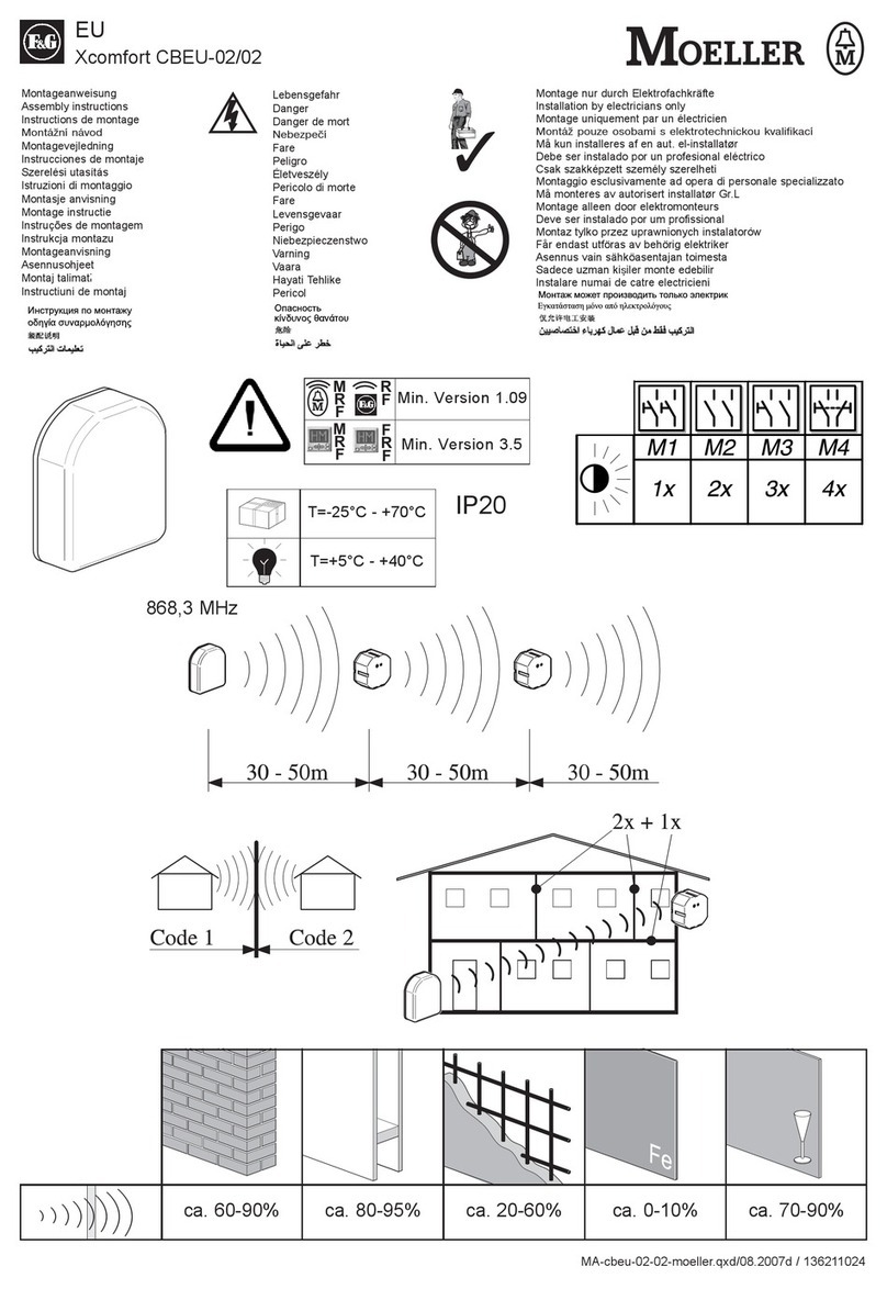 F&G Moeller Xcomfort CBEU-02/02 Assembly instructions