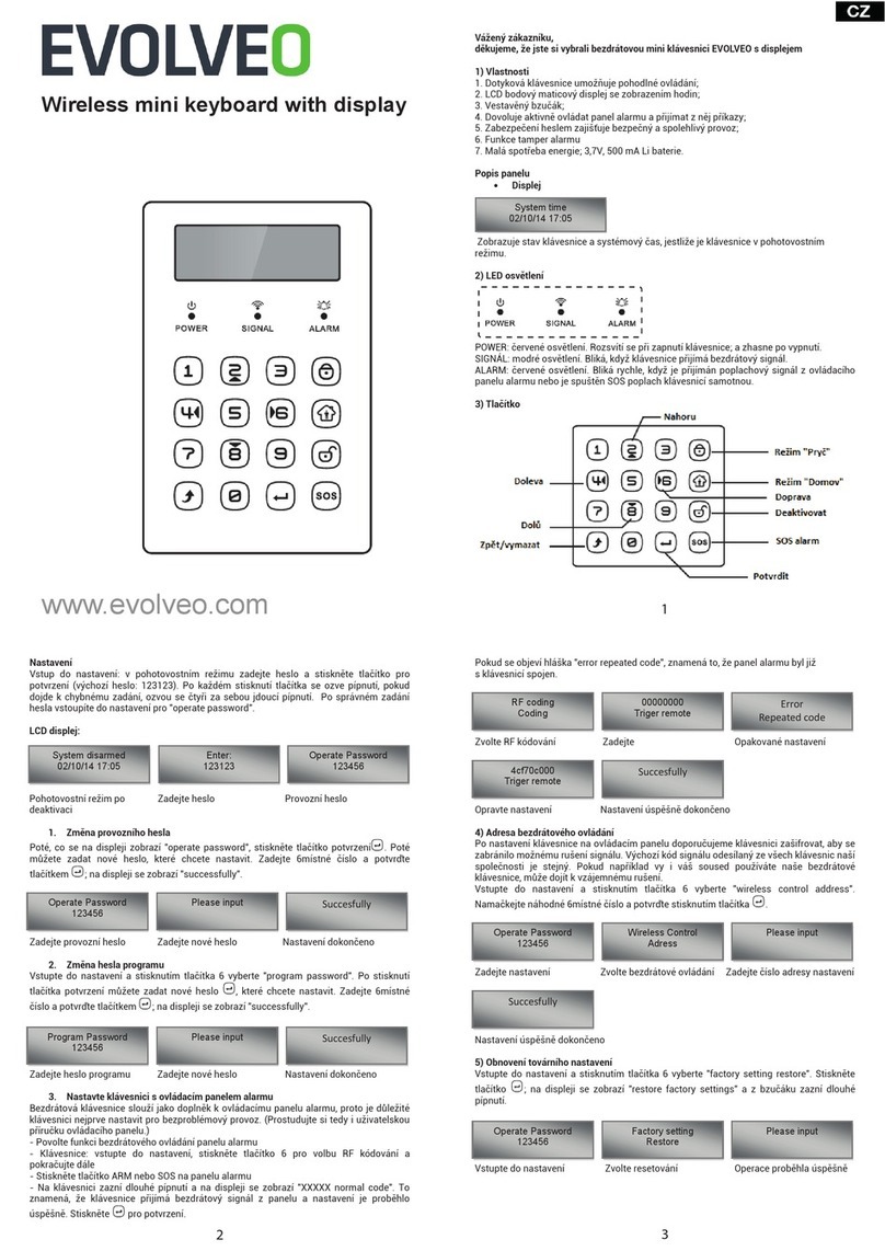 Evolveo ACS-KEY3 User manual