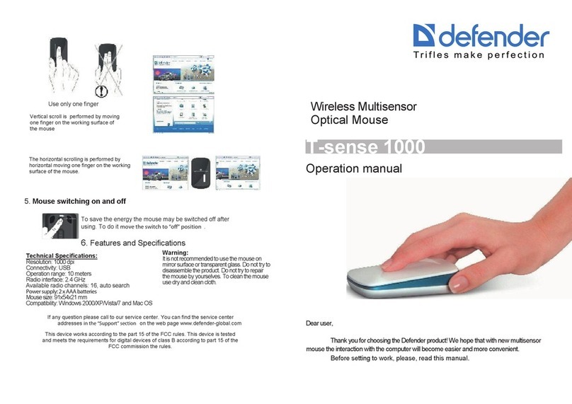 Defender T-sense 1000 User manual