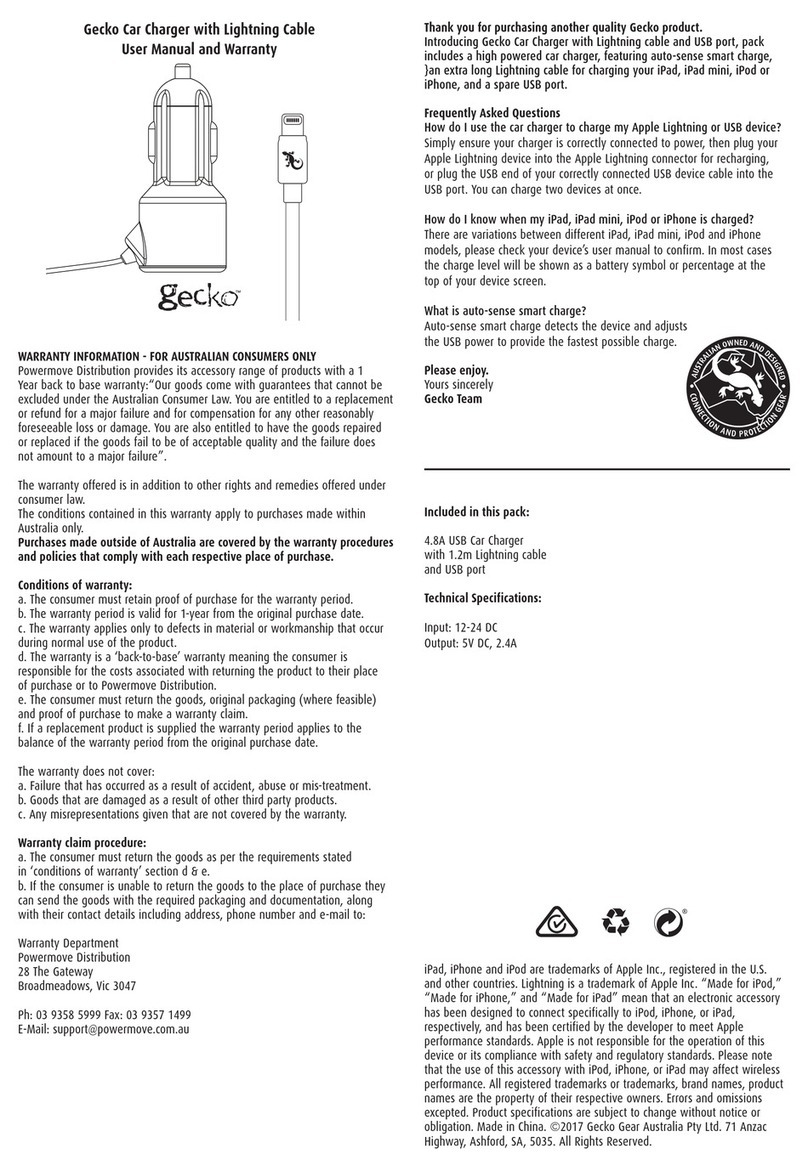 Gecko GG500030 Dimensions and installation guide