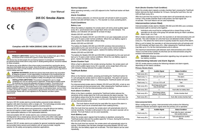 Numens 205DC user manual