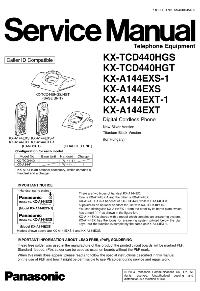 Panasonic KX-A144 Series User manual Panasonic KX-A144 Series User manual