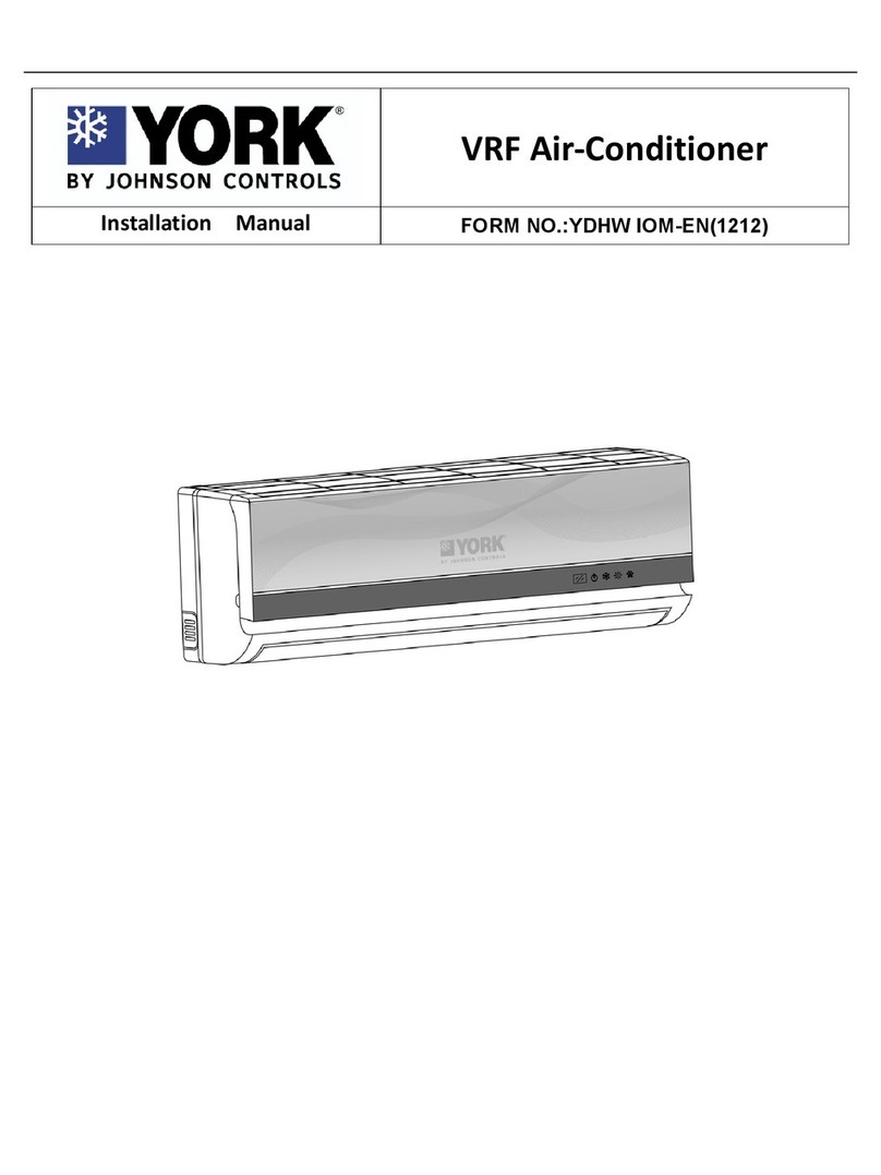 Johnson Controls YORK YDHW022 User manual