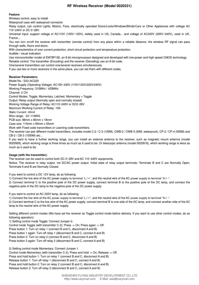 SHENZHEN FLYING INDUSTRY DEVELOPMENT S2U-AC220 User manual