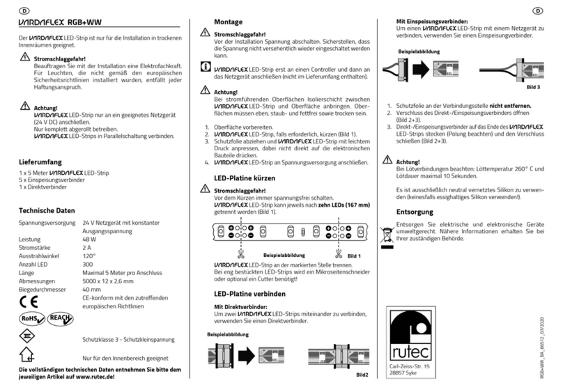 RUTEC VARDAflex RGB+WW User manual
