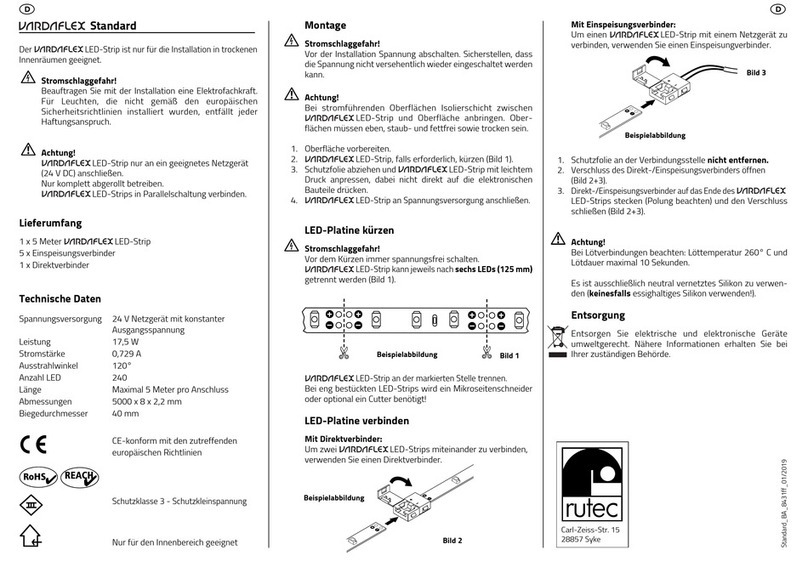 RUTEC VARDAflex Standard User manual