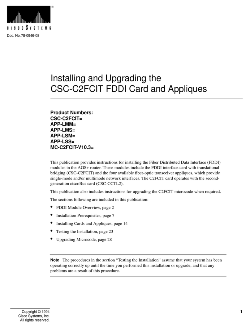 Cisco CSC-C2FCIT Instruction Manual