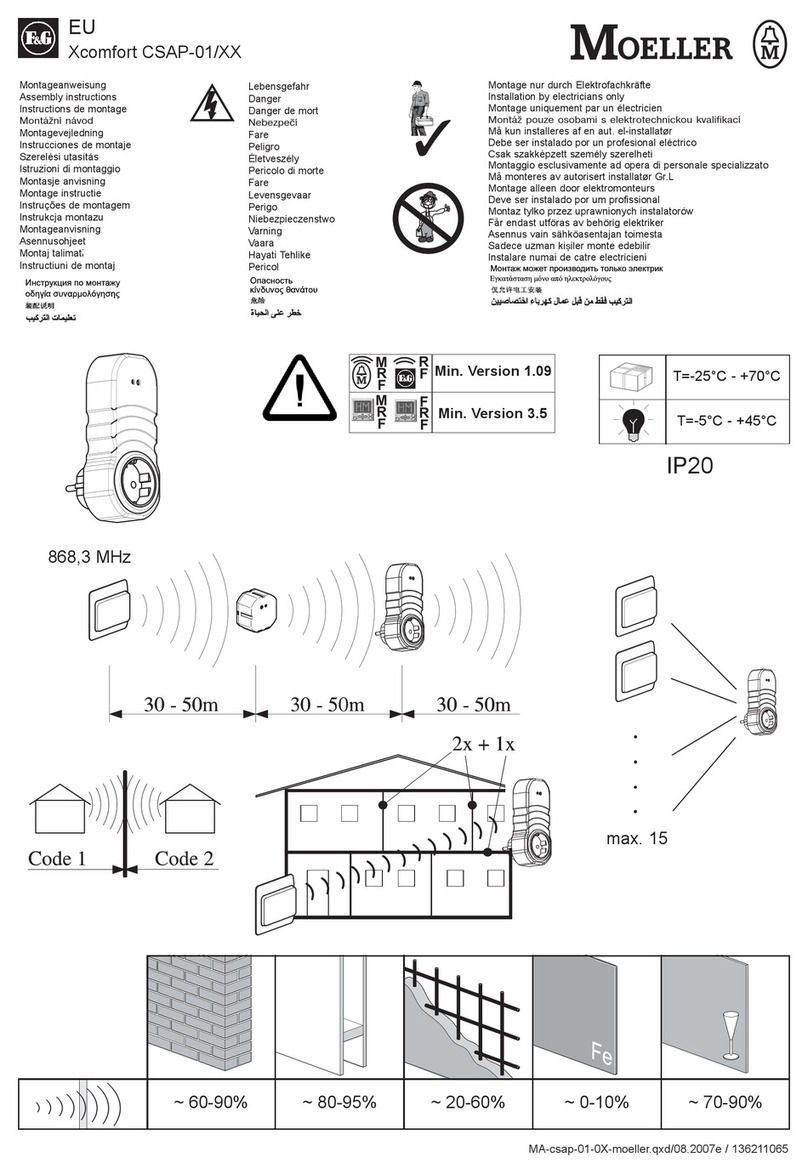 F&G Moeller Xcomfort CSAP-01 Series Assembly instructions
