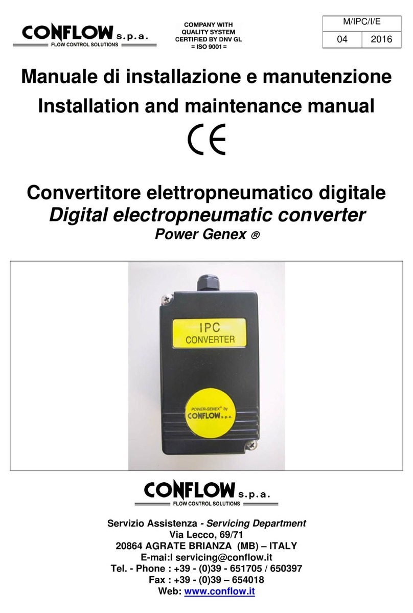 CONFLOW Power Genex IPGIPC315 Installation and maintenance manual