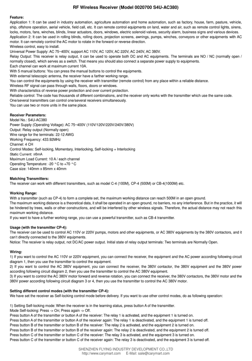SHENZHEN FLYING INDUSTRY DEVELOPMENT S4U-AC380 manual