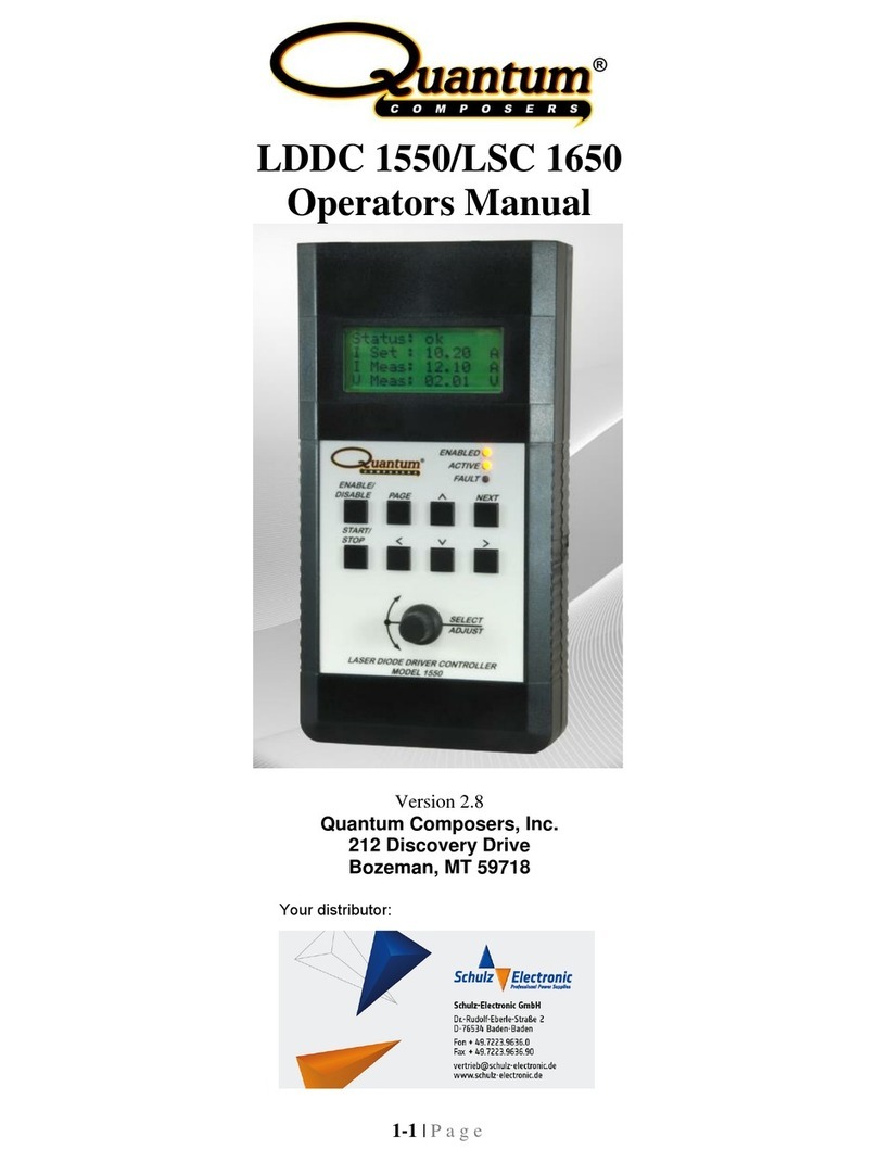 Quantum Composers LDDC 1550 Operator's manual