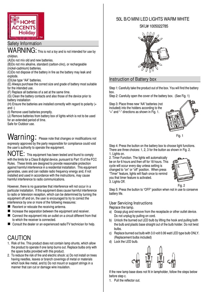 Home Accents Holiday 1005022785 quick start guide