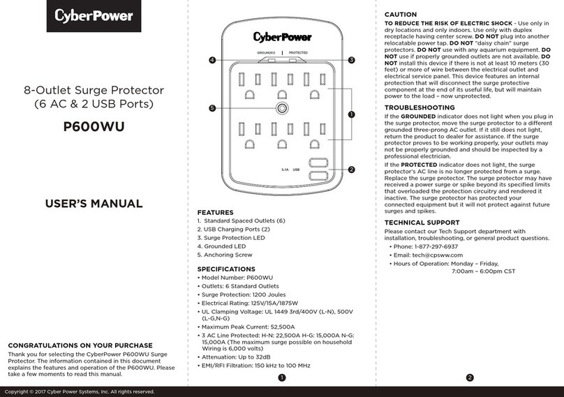 CyberPower P600WU user manual