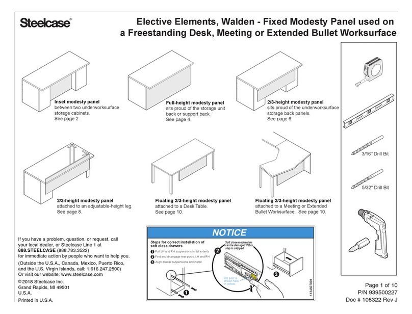 Steelcase Elective Elements Fixed Modesty Panel manual Steelcase Elective Elements Fixed Modesty Panel manual