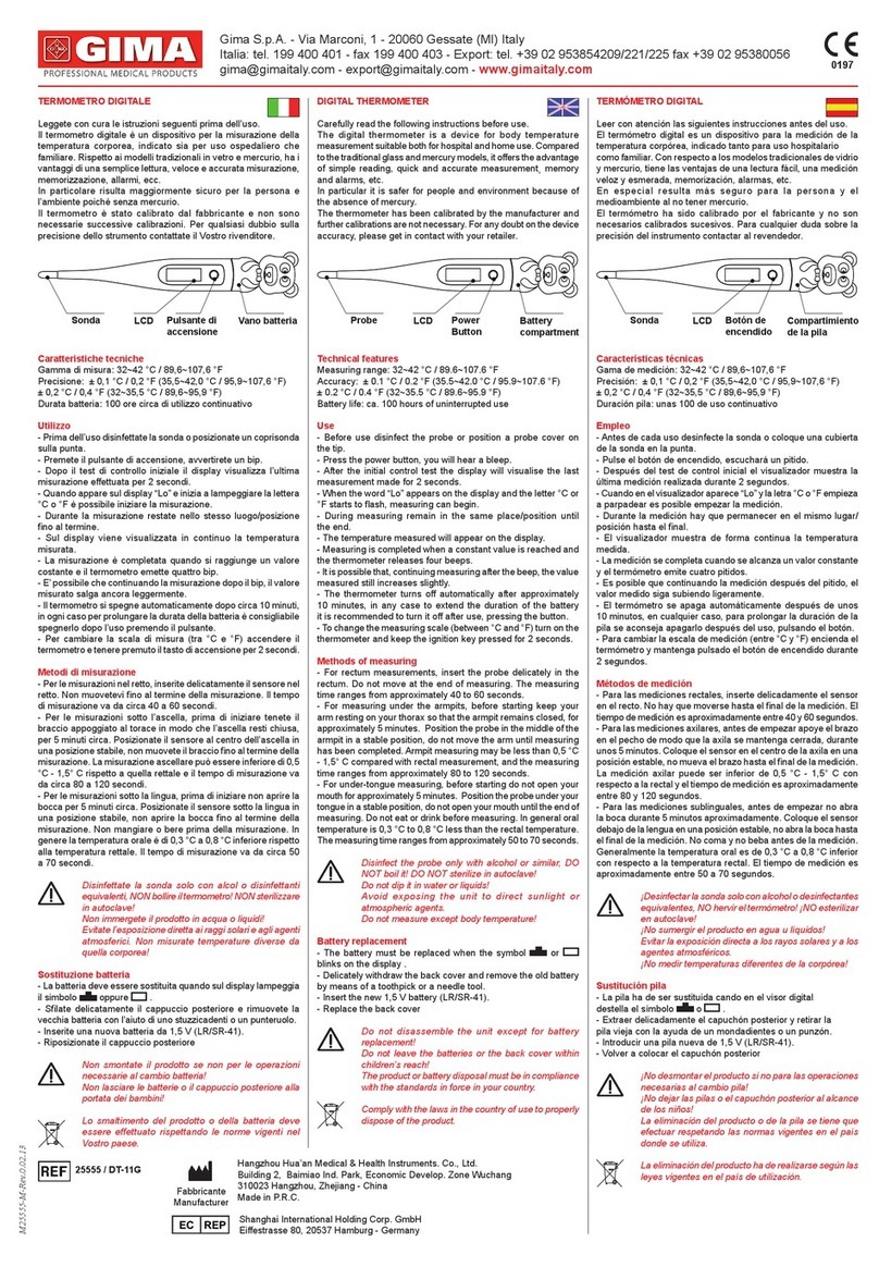 Gima DT-11G User manual