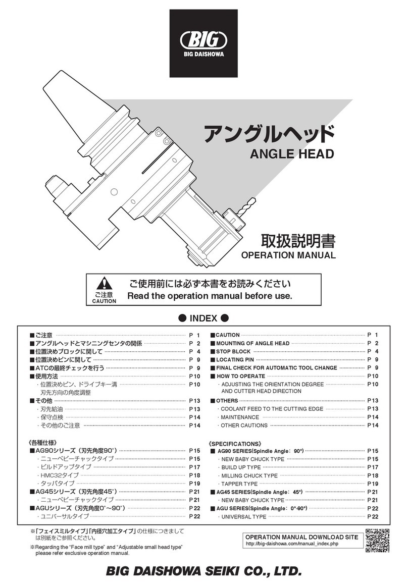 Big Daishowa BBT 40 Operation manual