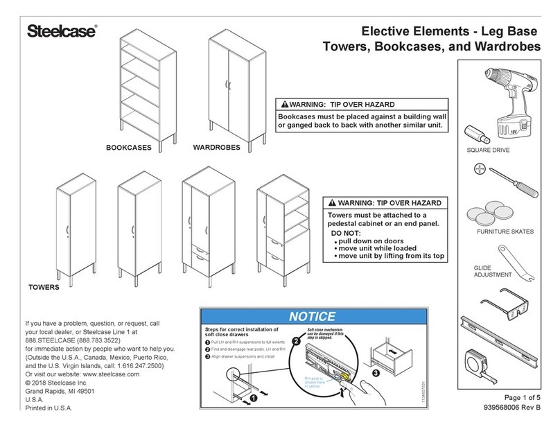 Steelcase Elective Elements Leg Base Tower manual
